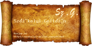 Székelyi Gellén névjegykártya